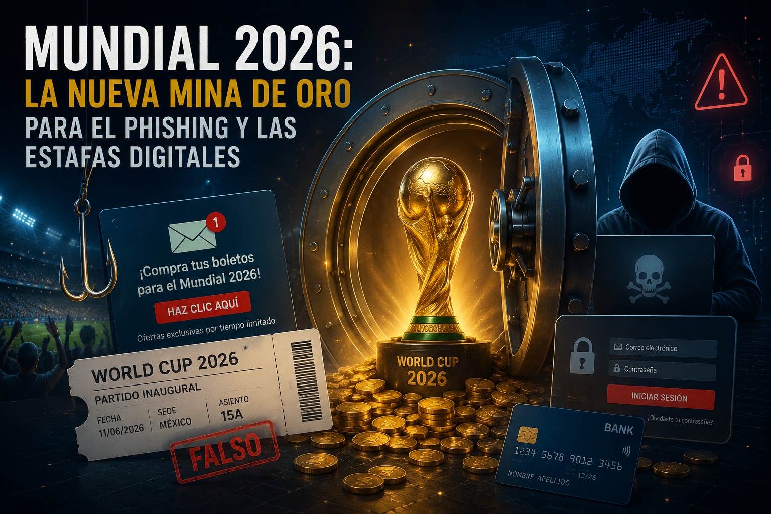 La cuenta regresiva para la Copa Mundial de la FIFA 2026 ya comenzó. Mientras crece la emoción por el evento deportivo más importante del planeta, también aumenta el interés de los ciberdelincuentes.